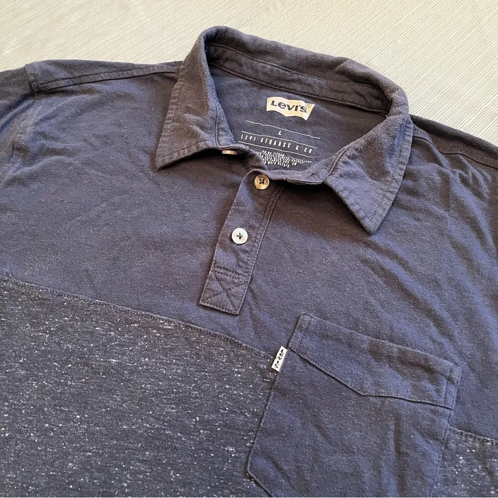 Levi’s Men’s Blue‎ Color Block Polo Size Large